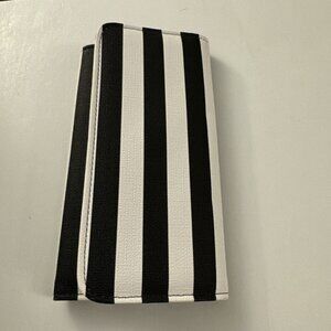 Kut from the Kloth Black & White Striped Vegan Leather Wallet B19